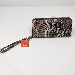 ⭐️NWT Tuvous women's Snakeskin Wallet Clutch Purse
